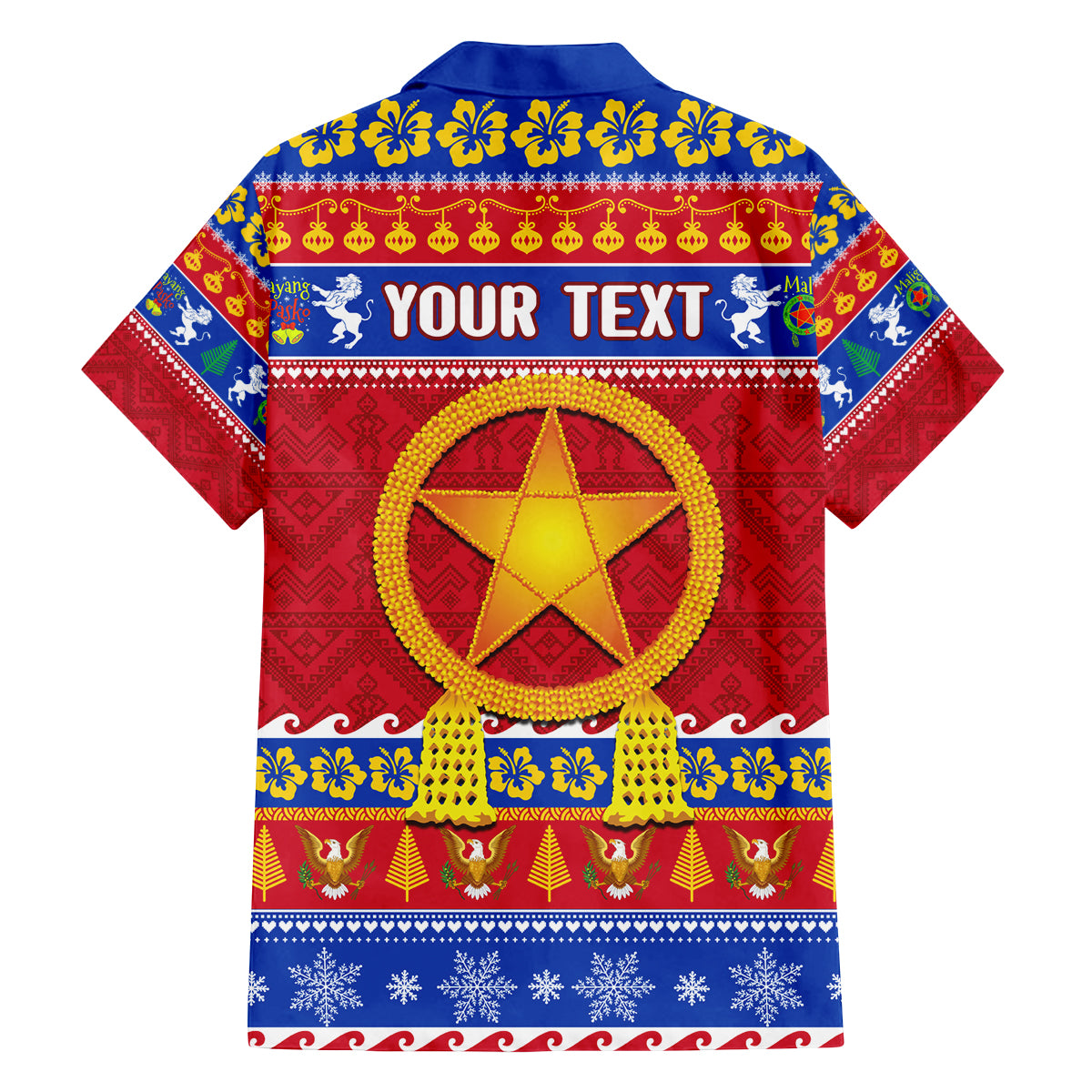 Custom Philippines Christmas Family Matching Off Shoulder Long Sleeve Dress and Hawaiian Shirt Filipino Parol Maligayang Pasko - Wonder Print Shop