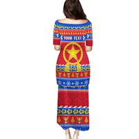 Custom Philippines Christmas Family Matching Puletasi Dress and Hawaiian Shirt Filipino Parol Maligayang Pasko - Wonder Print Shop