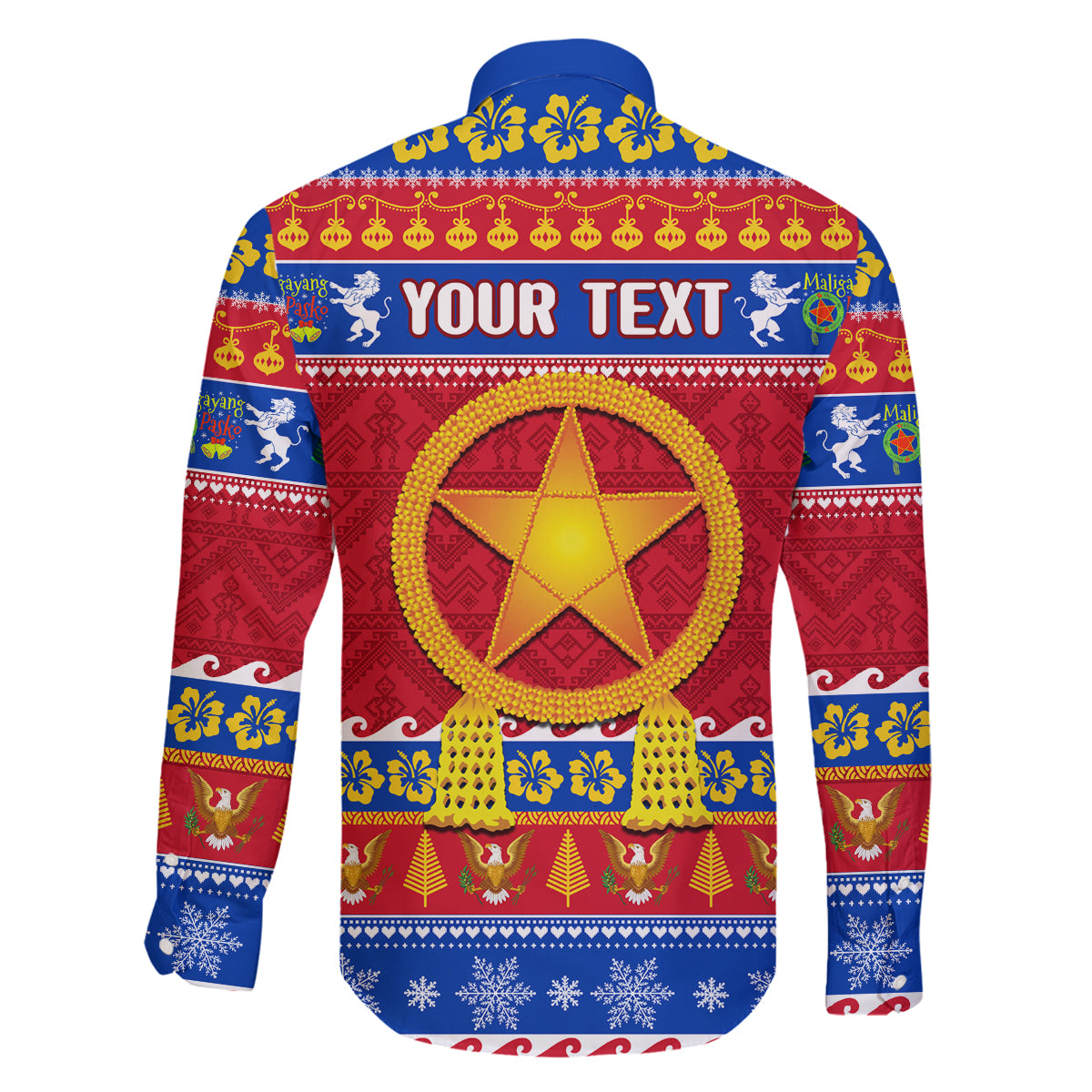 Custom Philippines Christmas Family Matching Summer Maxi Dress and Hawaiian Shirt Filipino Parol Maligayang Pasko - Wonder Print Shop