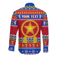 Custom Philippines Christmas Long Sleeve Button Shirt Filipino Parol Maligayang Pasko - Wonder Print Shop