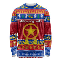 Custom Philippines Christmas Long Sleeve Shirt Filipino Parol Maligayang Pasko - Wonder Print Shop