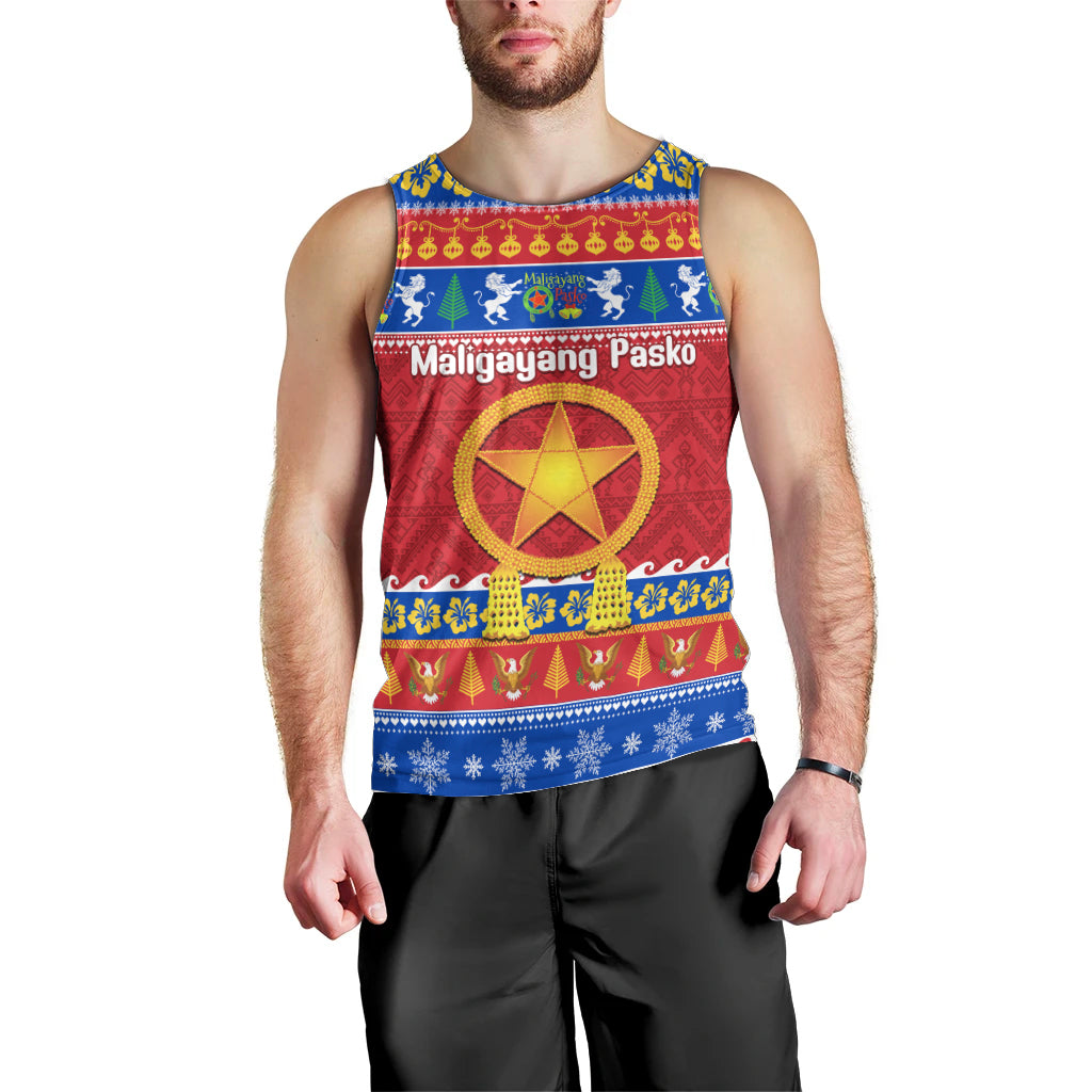 Custom Philippines Christmas Men Tank Top Filipino Parol Maligayang Pasko - Wonder Print Shop