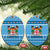 Custom Fiji Christmas Ceramic Ornament Fijian Tapa Marau na Kerisimasi - Wonder Print Shop