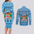 Custom Fiji Christmas Couples Matching Long Sleeve Bodycon Dress and Long Sleeve Button Shirt Fijian Tapa Marau na Kerisimasi - Wonder Print Shop
