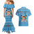 Custom Fiji Christmas Couples Matching Mermaid Dress and Hawaiian Shirt Fijian Tapa Marau na Kerisimasi - Wonder Print Shop