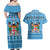 Custom Fiji Christmas Couples Matching Off Shoulder Maxi Dress and Hawaiian Shirt Fijian Tapa Marau na Kerisimasi - Wonder Print Shop