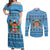 Custom Fiji Christmas Couples Matching Off Shoulder Maxi Dress and Long Sleeve Button Shirt Fijian Tapa Marau na Kerisimasi - Wonder Print Shop