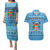 Custom Fiji Christmas Couples Matching Puletasi Dress and Hawaiian Shirt Fijian Tapa Marau na Kerisimasi - Wonder Print Shop