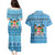 Custom Fiji Christmas Couples Matching Puletasi Dress and Hawaiian Shirt Fijian Tapa Marau na Kerisimasi - Wonder Print Shop