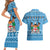 Custom Fiji Christmas Couples Matching Short Sleeve Bodycon Dress and Hawaiian Shirt Fijian Tapa Marau na Kerisimasi - Wonder Print Shop