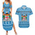 Custom Fiji Christmas Couples Matching Summer Maxi Dress and Hawaiian Shirt Fijian Tapa Marau na Kerisimasi - Wonder Print Shop