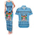 Custom Fiji Christmas Couples Matching Tank Maxi Dress and Hawaiian Shirt Fijian Tapa Marau na Kerisimasi - Wonder Print Shop