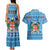 Custom Fiji Christmas Couples Matching Tank Maxi Dress and Hawaiian Shirt Fijian Tapa Marau na Kerisimasi - Wonder Print Shop