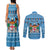 Custom Fiji Christmas Couples Matching Tank Maxi Dress and Long Sleeve Button Shirt Fijian Tapa Marau na Kerisimasi - Wonder Print Shop