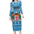 Custom Fiji Christmas Family Matching Long Sleeve Bodycon Dress and Hawaiian Shirt Fijian Tapa Marau na Kerisimasi - Wonder Print Shop
