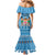 Custom Fiji Christmas Family Matching Mermaid Dress and Hawaiian Shirt Fijian Tapa Marau na Kerisimasi - Wonder Print Shop