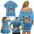 Custom Fiji Christmas Family Matching Off Shoulder Short Dress and Hawaiian Shirt Fijian Tapa Marau na Kerisimasi - Wonder Print Shop