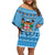 Custom Fiji Christmas Family Matching Off Shoulder Short Dress and Hawaiian Shirt Fijian Tapa Marau na Kerisimasi - Wonder Print Shop