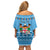 Custom Fiji Christmas Family Matching Off Shoulder Short Dress and Hawaiian Shirt Fijian Tapa Marau na Kerisimasi - Wonder Print Shop
