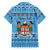 Custom Fiji Christmas Family Matching Short Sleeve Bodycon Dress and Hawaiian Shirt Fijian Tapa Marau na Kerisimasi - Wonder Print Shop