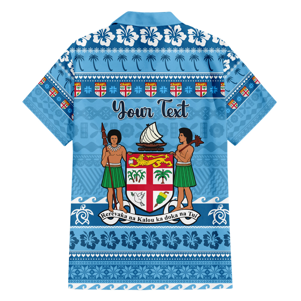 Custom Fiji Christmas Hawaiian Shirt Fijian Tapa Marau na Kerisimasi - Wonder Print Shop