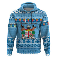Custom Fiji Christmas Hoodie Fijian Tapa Marau na Kerisimasi - Wonder Print Shop