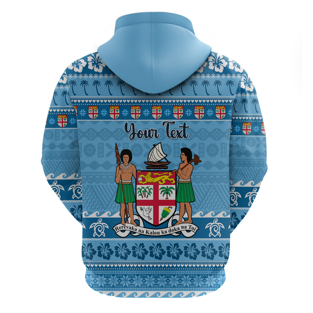 Custom Fiji Christmas Hoodie Fijian Tapa Marau na Kerisimasi - Wonder Print Shop