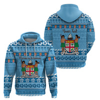 Custom Fiji Christmas Hoodie Fijian Tapa Marau na Kerisimasi - Wonder Print Shop