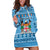 Custom Fiji Christmas Hoodie Dress Fijian Tapa Marau na Kerisimasi - Wonder Print Shop
