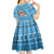 Custom Fiji Christmas Kid Short Sleeve Dress Fijian Tapa Marau na Kerisimasi - Wonder Print Shop