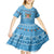 Custom Fiji Christmas Kid Short Sleeve Dress Fijian Tapa Marau na Kerisimasi - Wonder Print Shop