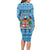 Custom Fiji Christmas Long Sleeve Bodycon Dress Fijian Tapa Marau na Kerisimasi - Wonder Print Shop