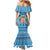 Custom Fiji Christmas Mermaid Dress Fijian Tapa Marau na Kerisimasi - Wonder Print Shop