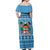 Custom Fiji Christmas Off Shoulder Maxi Dress Fijian Tapa Marau na Kerisimasi - Wonder Print Shop