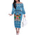 Custom Fiji Christmas Off The Shoulder Long Sleeve Dress Fijian Tapa Marau na Kerisimasi - Wonder Print Shop
