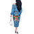 Custom Fiji Christmas Off The Shoulder Long Sleeve Dress Fijian Tapa Marau na Kerisimasi - Wonder Print Shop