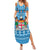 Custom Fiji Christmas Summer Maxi Dress Fijian Tapa Marau na Kerisimasi - Wonder Print Shop
