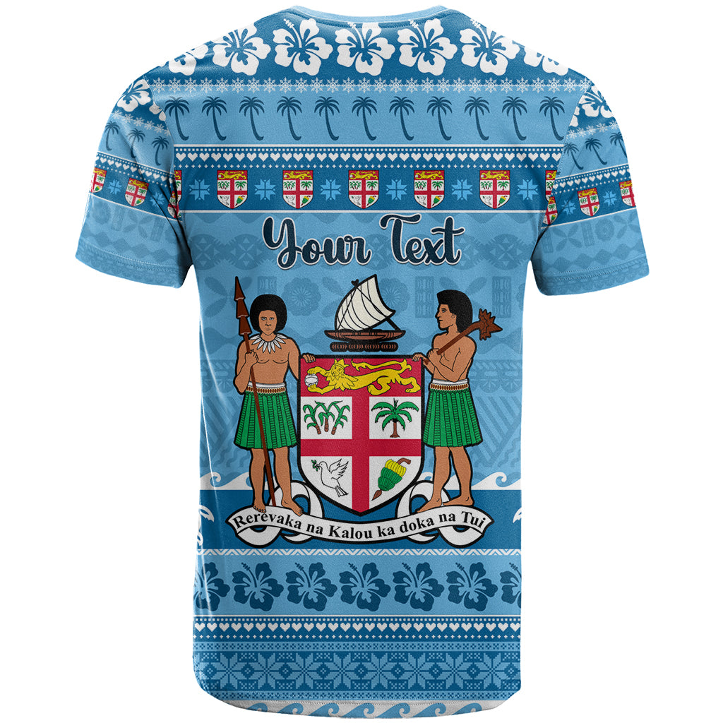 Custom Fiji Christmas T Shirt Fijian Tapa Marau na Kerisimasi - Wonder Print Shop