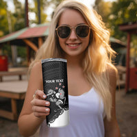 Custom Aotearoa Rugby Skinny Tumbler Maori Kiwi - Mascot Style - Wonder Print Shop