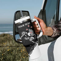 Custom Aotearoa Rugby Tumbler With Handle Maori Kiwi - Mascot Style - Wonder Print Shop
