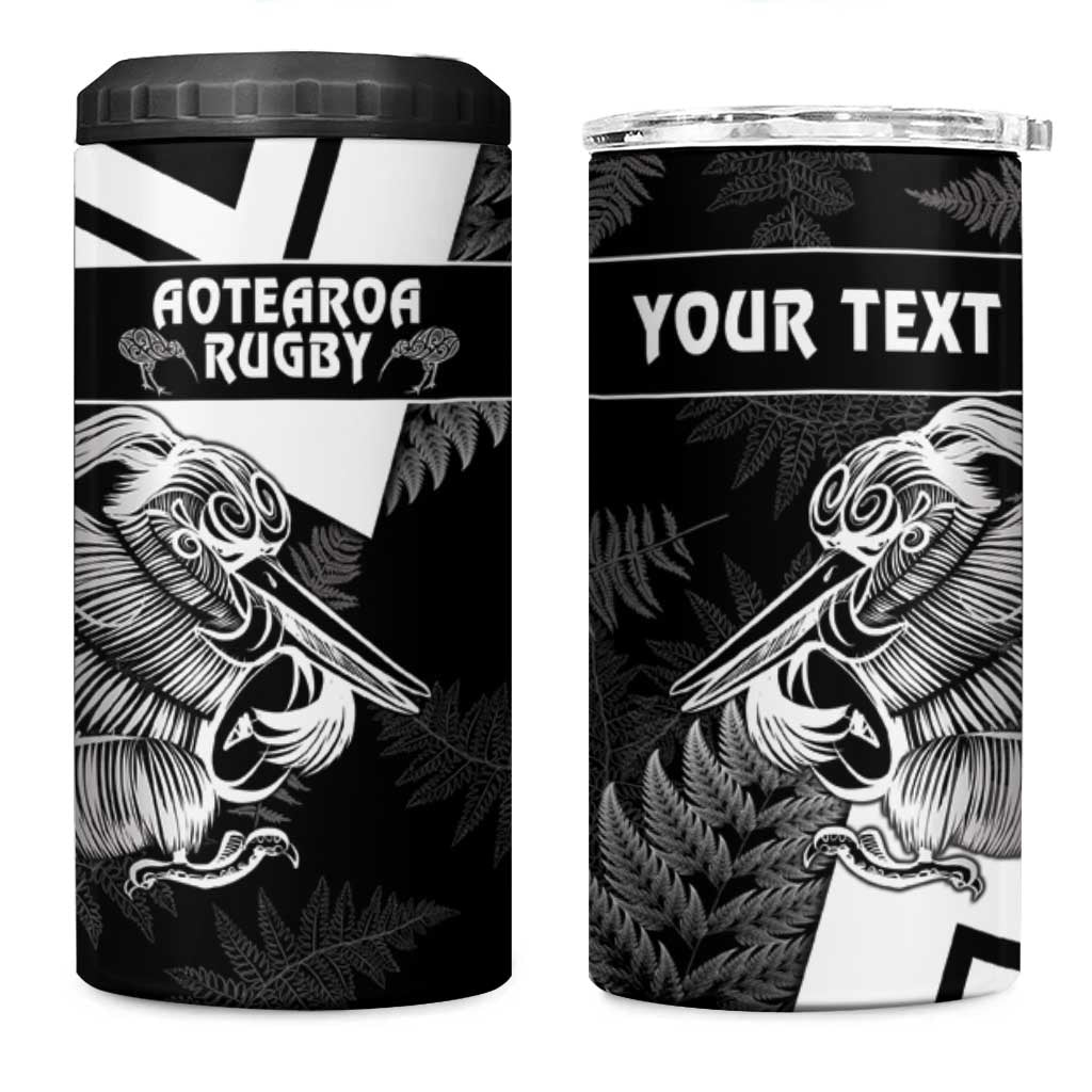 Custom Aotearoa Silver Fern Rugby 4 in 1 Can Cooler Tumbler 2024 Go Kiwi - Wonder Print Shop