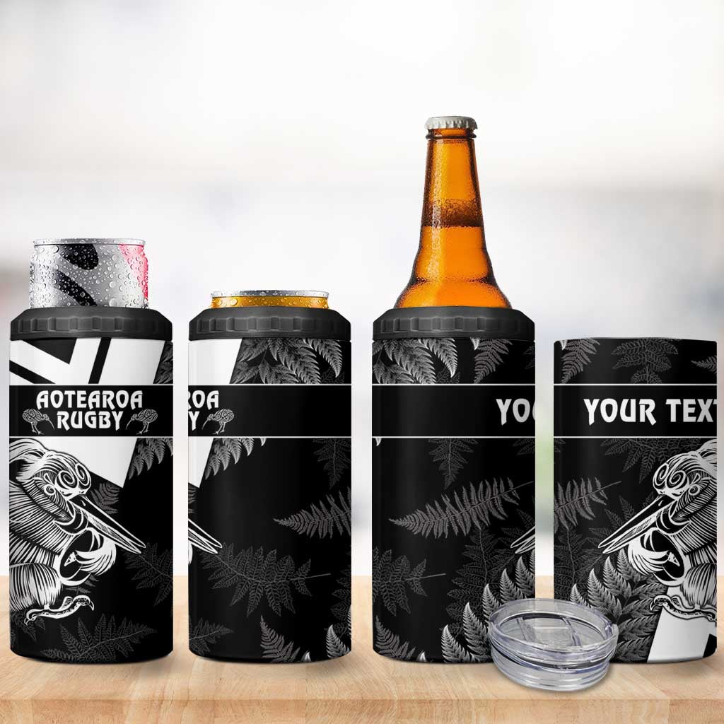 Custom Aotearoa Silver Fern Rugby 4 in 1 Can Cooler Tumbler 2024 Go Kiwi - Wonder Print Shop