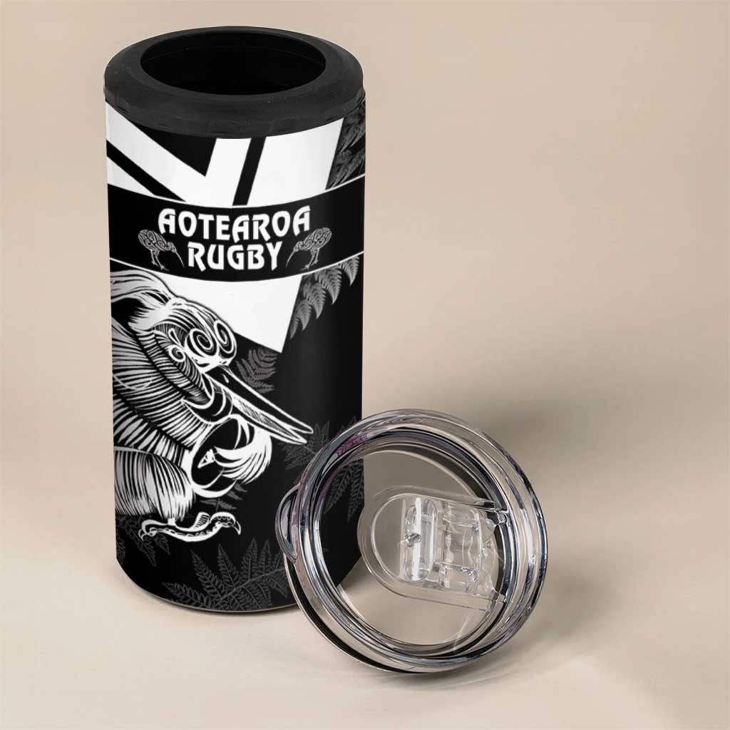 Custom Aotearoa Silver Fern Rugby 4 in 1 Can Cooler Tumbler 2024 Go Kiwi - Wonder Print Shop