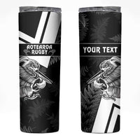 Custom Aotearoa Silver Fern Rugby Skinny Tumbler 2024 Go Kiwi - Wonder Print Shop