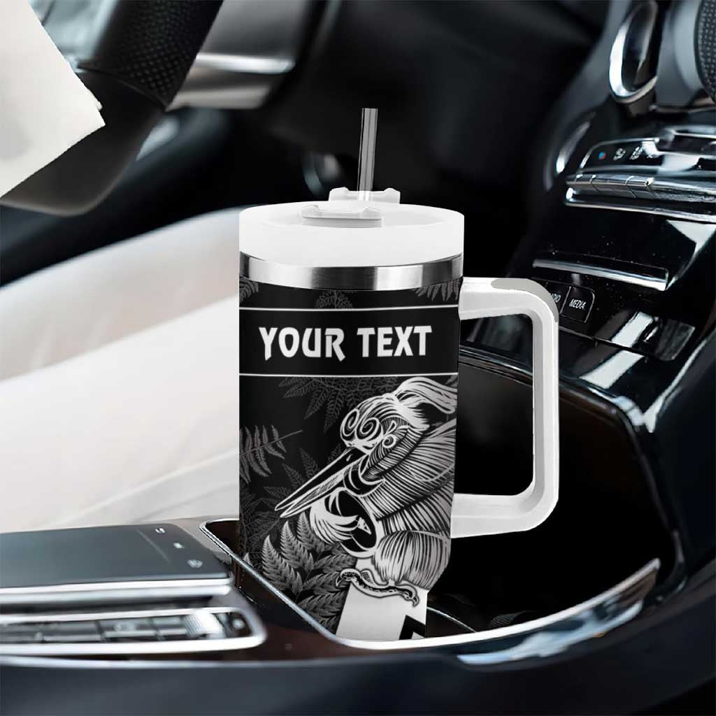 Custom Aotearoa Silver Fern Rugby Tumbler With Handle 2024 Go Kiwi - Wonder Print Shop