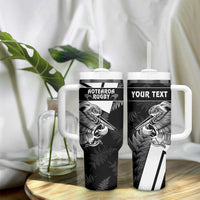 Custom Aotearoa Silver Fern Rugby Tumbler With Handle 2024 Go Kiwi - Wonder Print Shop