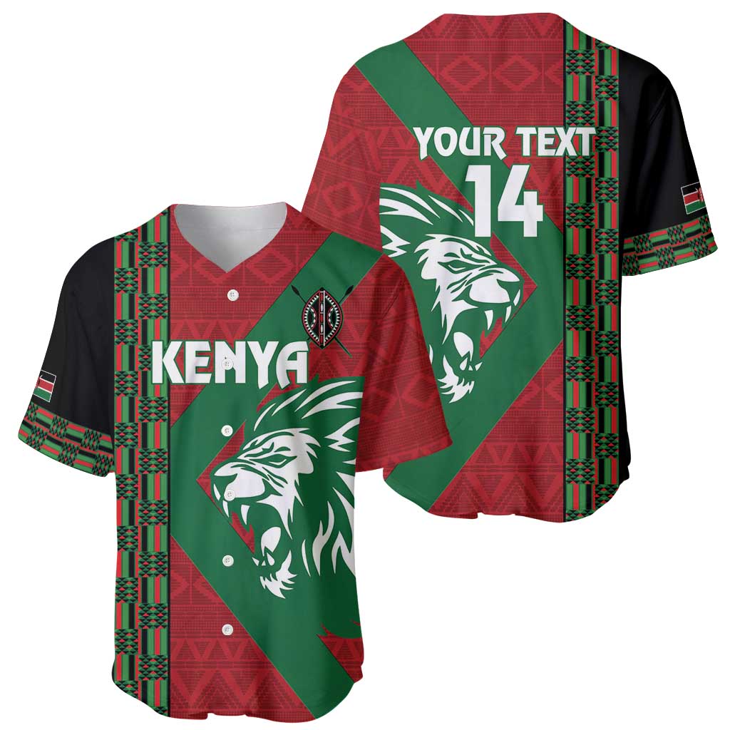 Kenya Rugby Custom Baseball Jersey Go Lionesses - African Pattern - Wonder Print Shop