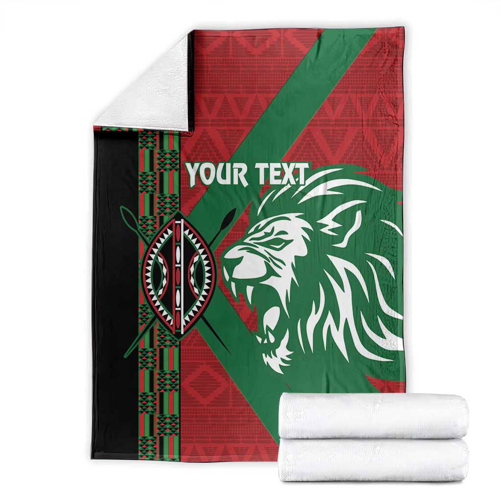 Kenya Rugby Custom Blanket Go Lionesses - African Pattern