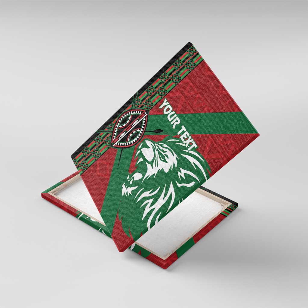 Kenya Rugby Custom Canvas Wall Art Go Lionesses - African Pattern - Wonder Print Shop
