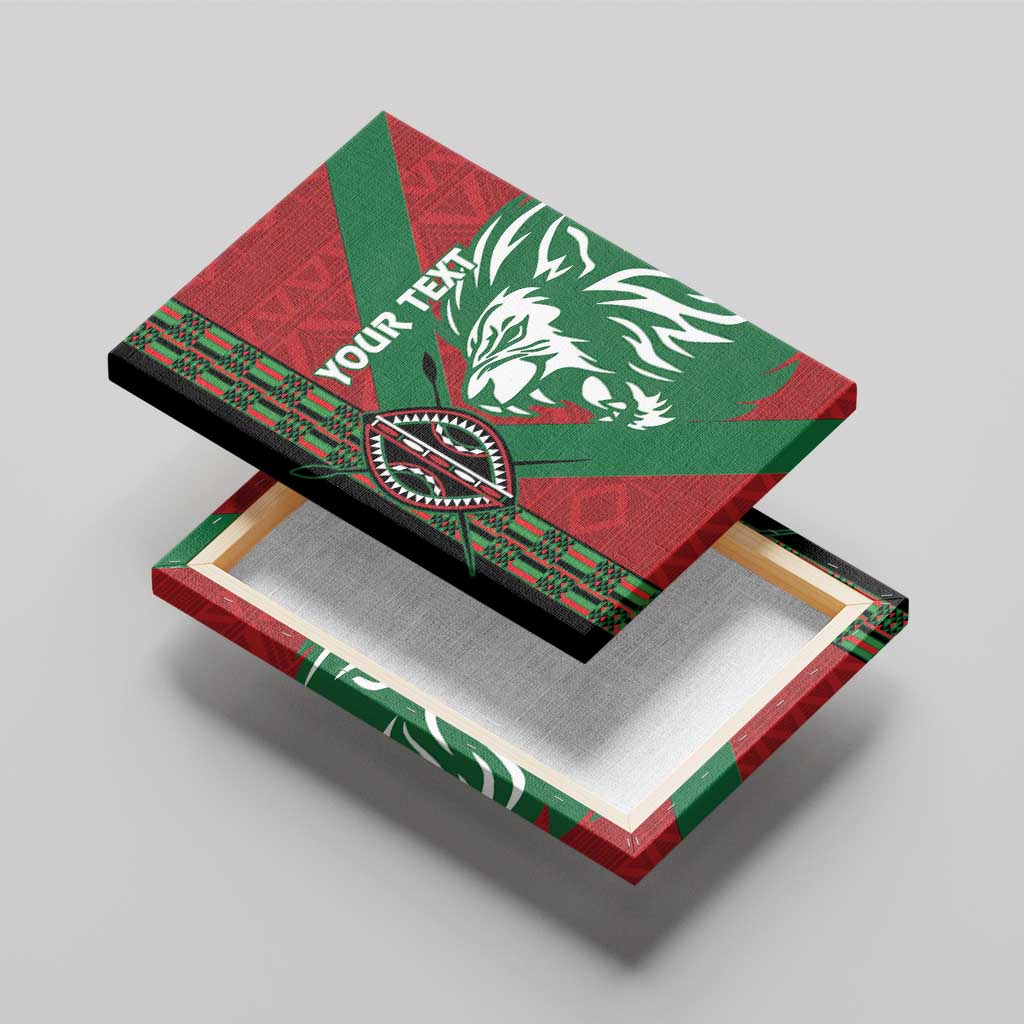 Kenya Rugby Custom Canvas Wall Art Go Lionesses - African Pattern - Wonder Print Shop
